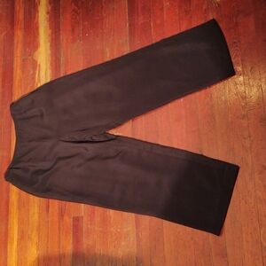 Talbots Black Pure Silk Dress Straight Leg Pants Sz 14